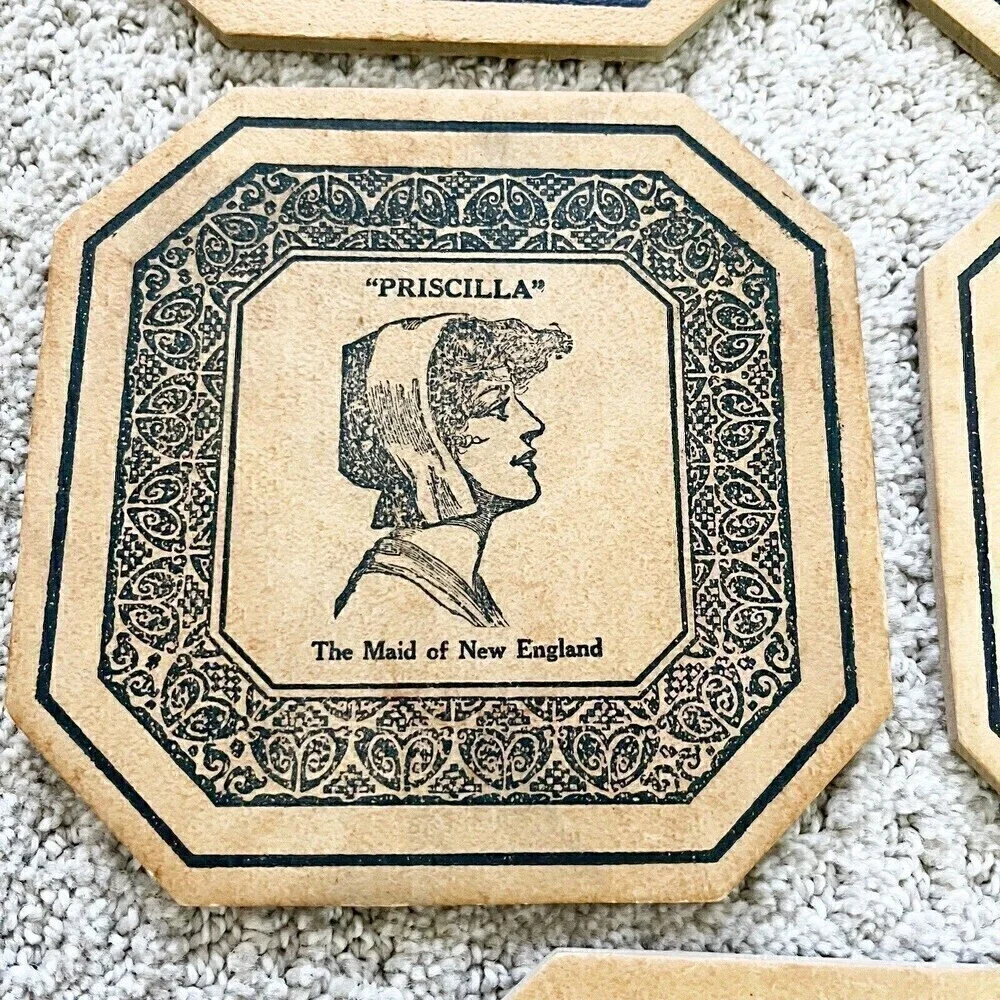 9x Dutch Boy Girl Trivet Advertising Cork Priscilla England Mpls Minnesota Iowa